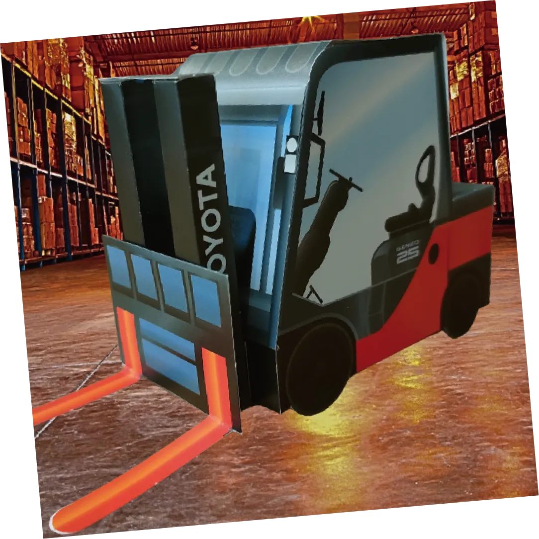 ペーパークラフトフォークリフトのイメージ