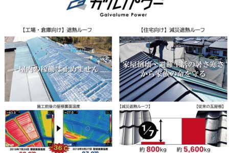 猛暑地震に強い屋根ガルパワー、災害時も活躍スチールアーチ倉庫